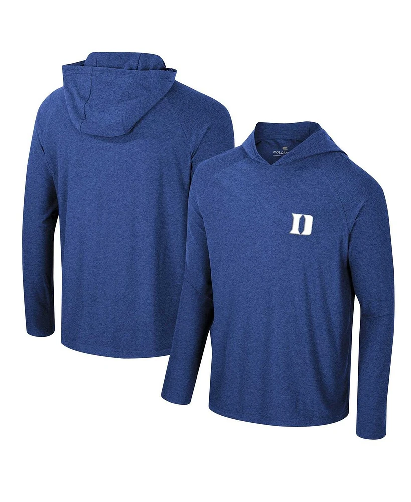 Colosseum Men's Duke Blue Devils Cloud Jersey Raglan Long Sleeve Hoodie T-shirt