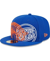 Men's New Era Blue New York Knicks Game Day Hollow Logo Mashup 59FIFTY Fitted Hat