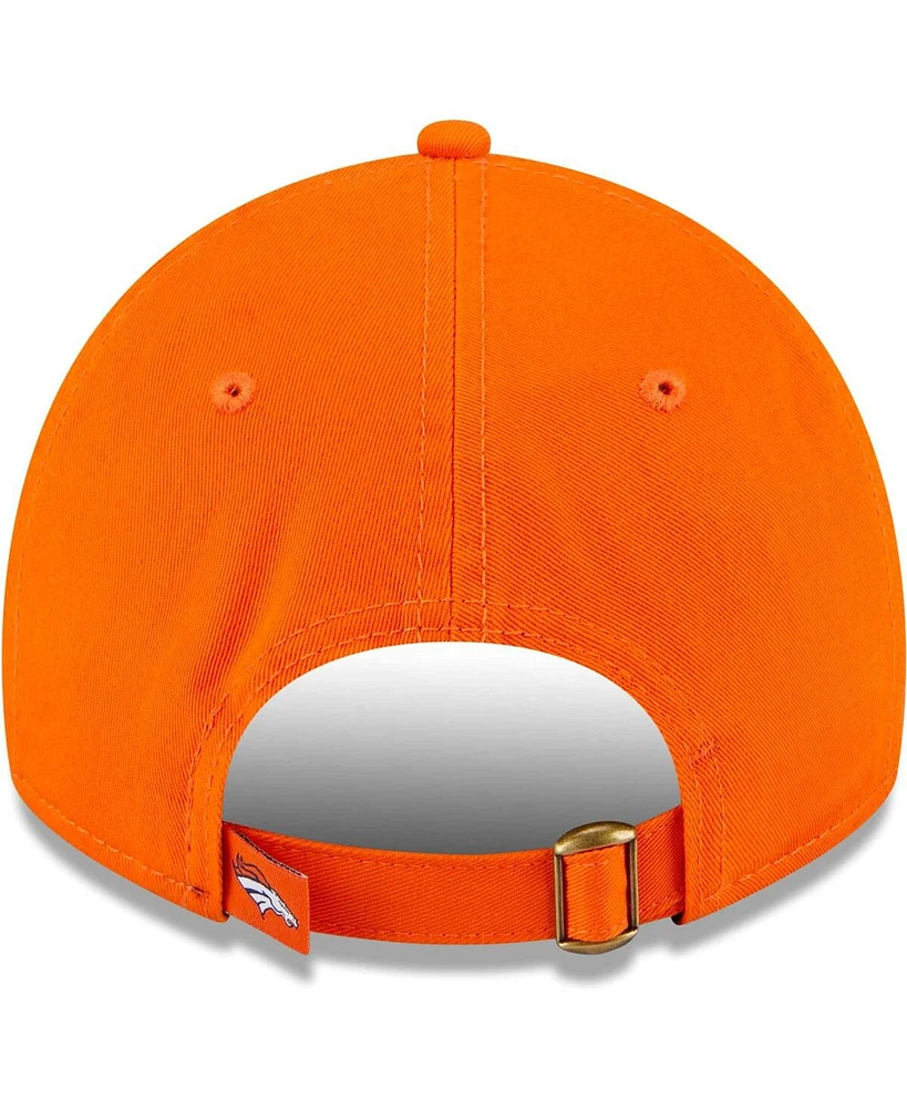 Women's New Era Orange Denver Broncos Gameday Flower 9TWENTY Adjustable Hat