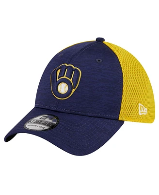 Men's New Era Navy Milwaukee Brewers Neo 39THIRTY Flex Hat