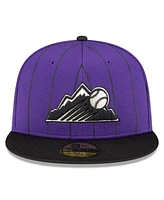 Men's New Era Purple Colorado Rockies 2024 Batting Practice 59FIFTY Fitted Hat