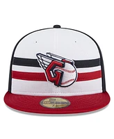 New Era Men's White Cleveland Guardians 2024 Batting Practice 59FIFTY Fitted Hat