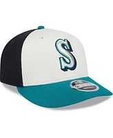 Men's New Era Cream Seattle Mariners 2024 Batting Practice Low Profile 9FIFTY Snapback Hat