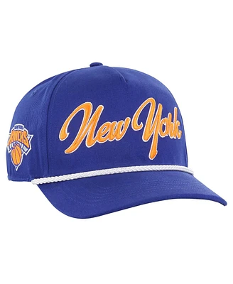 Men's '47 Brand Blue New York Knicks Overhand Logo Hitch Adjustable Hat