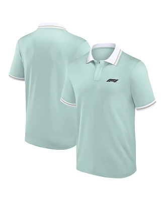 Men's Fanatics Green Formula 1 Merchandise Liquify Badge Textured Polo Shirt