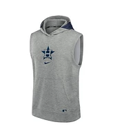 Men's Nike Heather Gray Houston Astros Authentic Collection Early Work Performance Sleeveless Pullover Hoodie