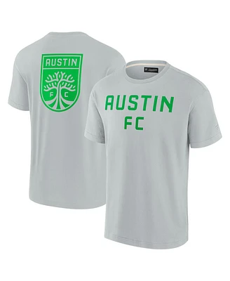 Men's Fanatics Signature Gray Austin Fc Oversized Logo T-shirt