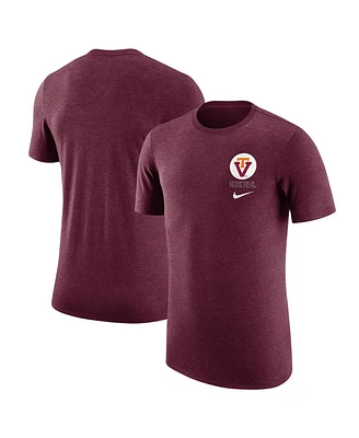Men's Nike Maroon Distressed Virginia Tech Hokies Retro Tri-Blend T-shirt
