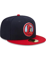 Men's New Era Navy, Red Memphis Redbirds Marvel x Minor League 59FIFTY Fitted Hat