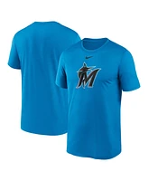 Men's Nike Blue Miami Marlins New Legend Logo T-shirt