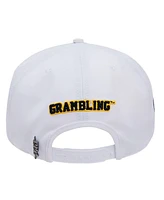 Men's Pro Standard White Grambling Tigers Mascot Evergreen Wool Snapback Hat