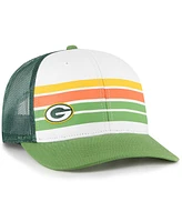 Youth Boys '47 Brand White, Heather Black Green Bay Packers Cove Trucker Snapback Hat