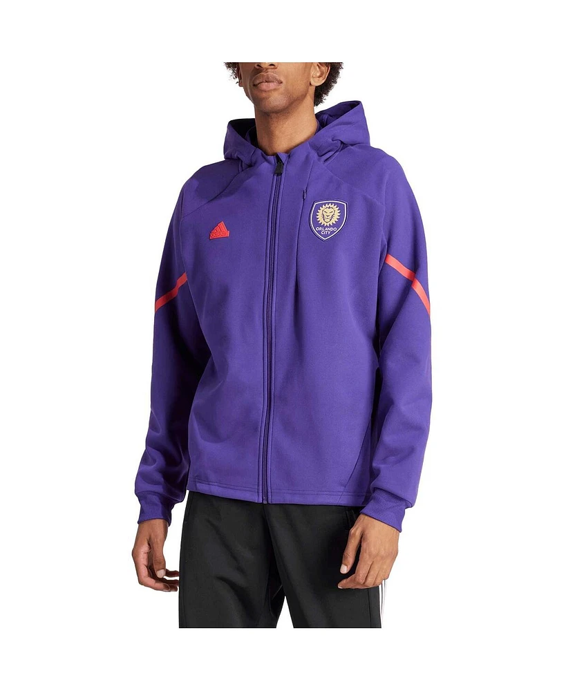 Men's adidas Purple Orlando City Sc 2024 Anthem Travel Full-Zip Jacket