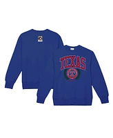 Women's Mitchell & Ness Royal Texas Rangers Cooperstown Collection Logo Pullover Sweatshirt