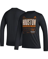 Men's adidas Black Houston Dynamo Fc Club Dna Long Sleeve Aeroready T-shirt