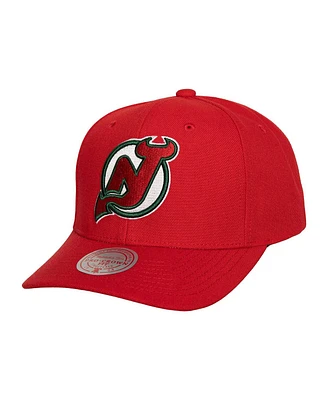 Men's Mitchell & Ness Red New Jersey Devils Team Ground Pro Adjustable Hat