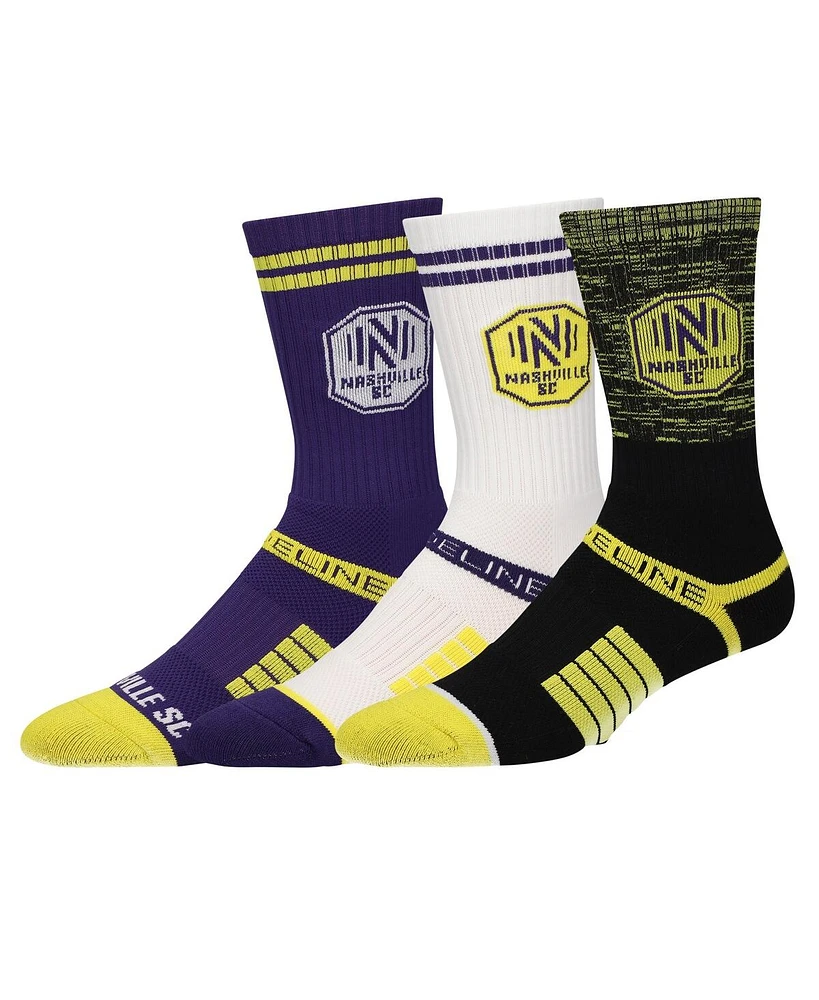 Men's Strideline Nashville Sc Premium 3-Pack Knit Crew Socks Set