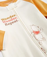 Disney Baby Boys Winnie-the-Pooh Footed Coverall & Hat, 2 Piece Set