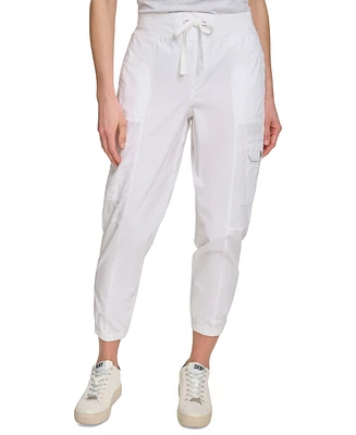 Dkny Sport Women's Cotton Drawstring Cargo Joggers