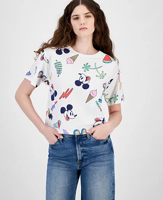 Disney Juniors' Mickey Tropical Graphic T-Shirt