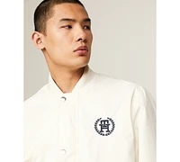 Tommy Hilfiger Men's Reversible Th Laurel Logo Bomber Jacket