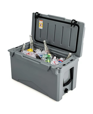 Costway 50 Qt Rotomolded Cooler Portable Ice Chest Retention for 5-7 Days
