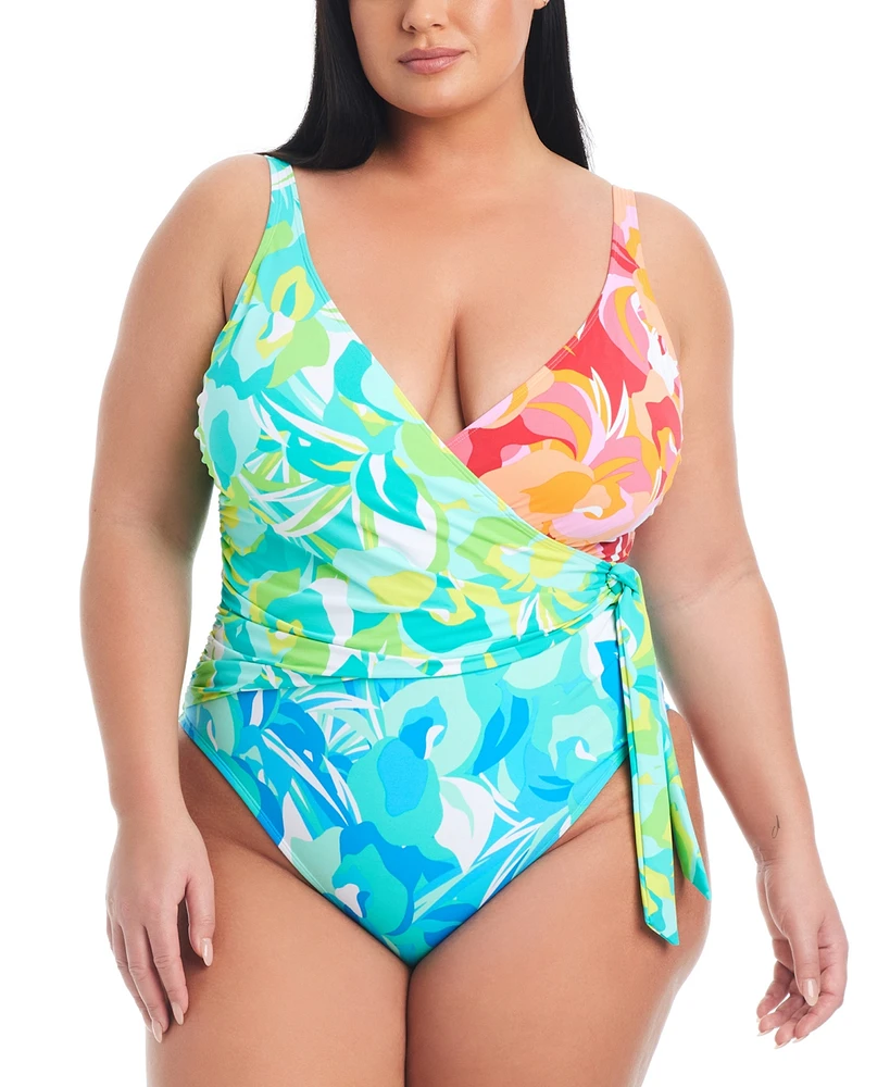 Bleu by Rod Beattie Plus Surplice Tied Swimsuit