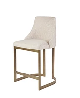 Madison Park Bryce 26"H Upholstered Counter Stool with Metal Base