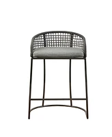 Madison Park Hermosa 21.5" Wide Woven Counter Stool