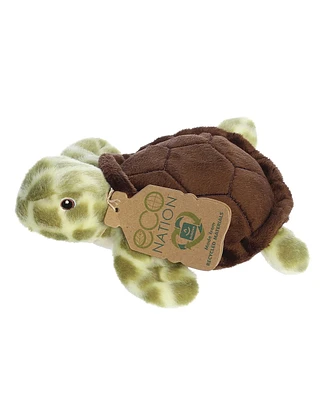 Aurora Small Eco Softies Sea Turtle Eco Nation Eco-Friendly Plush Toy Green 7.5"