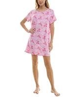 Roudelain Women's Printed Short-Sleeve Sleepshirt