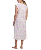 Miss Elaine Women's Sleeveless Floral Nightgown