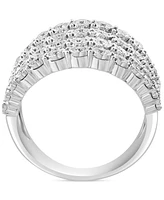 Effy Diamond Multirow Ring (1-3/8 ct. t.w.) in 14k White Gold