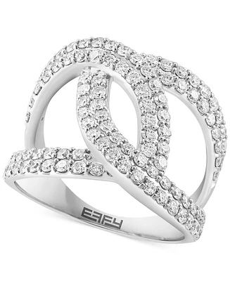 Effy Diamond Interlink Ring (1-3/8 ct. t.w.) in 14k White Gold