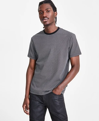 A|X Armani Exchange Men's Short Sleeve Crewneck Geometric Print T-Shirt, Created for Macy's