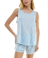 Roudelain Women's 2-Pc. Pointelle Tank Pajamas Set