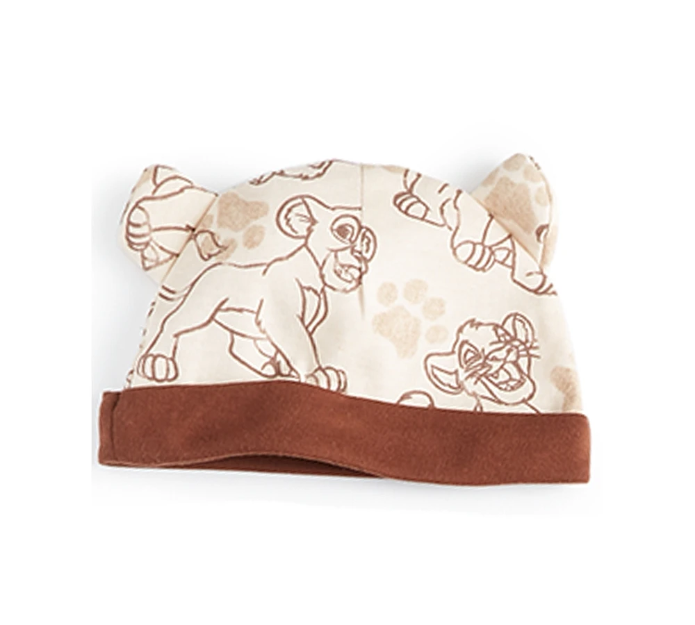 Disney Baby Boys The Lion King Footed Coverall & Hat, 2 Piece Set