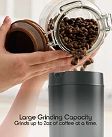 Tzumi Puree Electric Coffee Grinder, One-Touch Spice, Herb, and Bean Grinder with Stainless Steel Blades