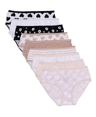 Maidenform Big Girls Graphic Basics Brief Underwear, Pack of 9