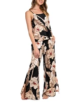 Midnight Bakery Women's 2-Pc. Printed Satin Pajamas Set