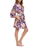 Linea Donatella Women's Printed Knit Wrap Robe