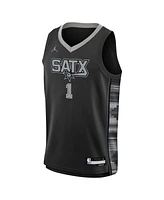 Big Boys Jordan Victor Wembanyama Black San Antonio Spurs Swingman Jersey - Statement Edition