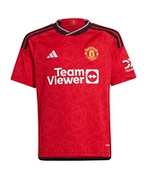 Big Boys and Girls adidas Red Manchester United / Home Replica Jersey