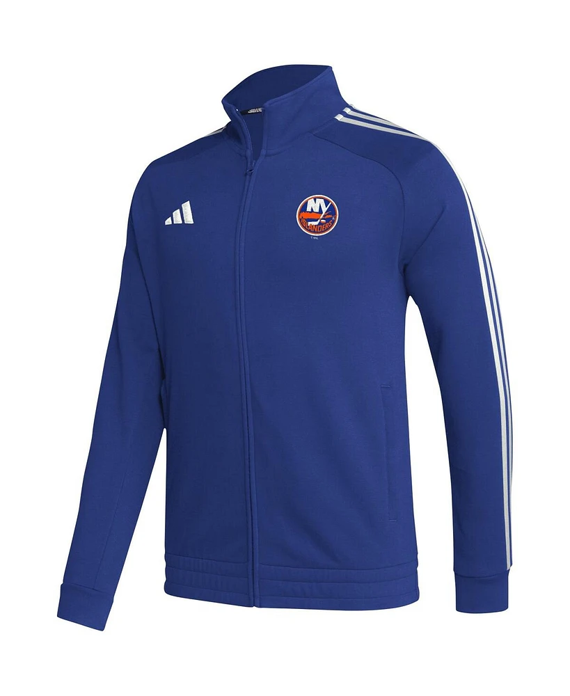 Men's adidas Royal New York Islanders Raglan Full-Zip Track Jacket