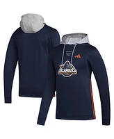 Men's adidas Navy New York Islanders Refresh Skate Lace Aeroready Pullover Hoodie