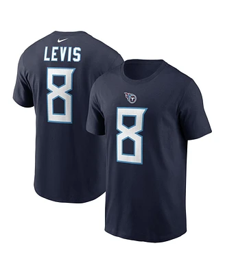 Men's Nike Will Levis Navy Tennessee Titans 2023 Nfl Draft Player Name and Number T-shirt