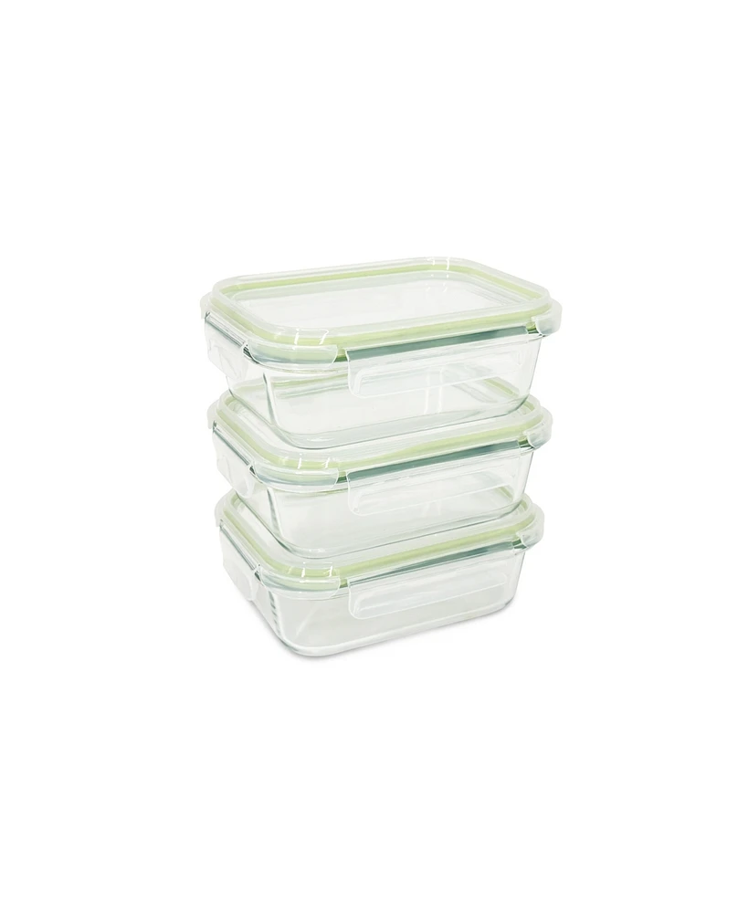 Sedona 6 Piece Rectangle Glass Storage Container Set