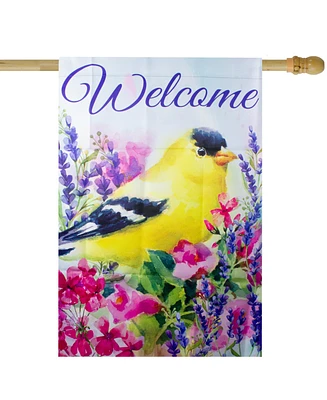 Northlight Welcome Finch Spring Outdoor House Flag 28" x 40"