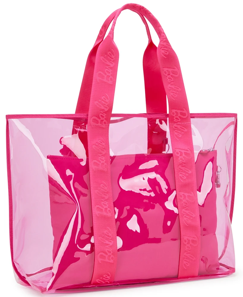Jacey Extra Large Barbie Clear Tote