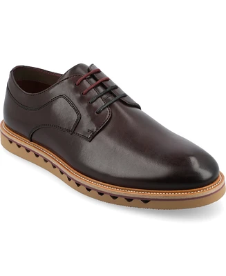 Vance Co. Men's William Tru Comfort Foam Plain Toe Lace-Up Derby Shoes